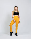 Legging mate deportivo control abdomen color mostaza