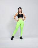 Legging mate deportivo control abdomen color verde limón