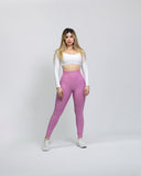 Legging mate deportivo control abdomen color rosa mora