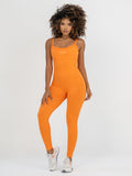 Enterizo seamless color naranja control abdomen