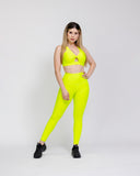 Set Emma mate color amarillo neón