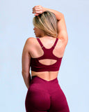 Top seamless Sienna deportivo color vinotinto