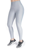 Legging mate deportivo control abdomen color gris plata