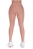 Legging mate deportivo control abdomen color rosa cobre