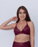 Top brillante Anastasia vinotinto