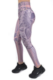 Legging estampado deportivo control abdomen  rose gold