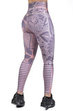 Legging estampado deportivo control abdomen  rose gold