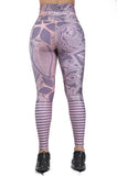 Legging estampado deportivo control abdomen  rose gold
