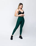 Legging mate deportivo control abdomen color verde esmeralda
