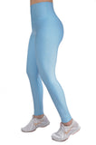 Legging mate jaspe deportivo control abdomen color azul cielo