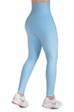 Legging mate jaspe deportivo control abdomen color azul cielo