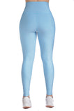 Legging mate jaspe deportivo control abdomen color azul cielo