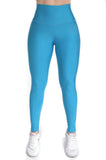 Legging mate deportivo control abdomen color azul ópalo