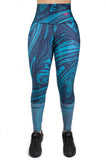Legging estampado deportivo control abdomen color green petroleum
