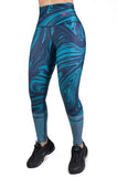 Legging estampado deportivo control abdomen color green petroleum