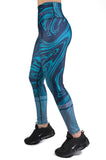 Legging estampado deportivo control abdomen color green petroleum