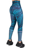 Legging estampado deportivo control abdomen color green petroleum
