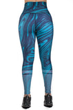 Legging estampado deportivo control abdomen color green petroleum