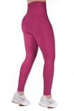 Legging mate deportivo control abdomen color rubí