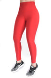 Legging mate deportivo control abdomen color rojo labial