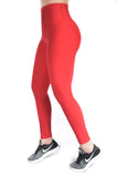 Legging mate deportivo control abdomen color rojo labial