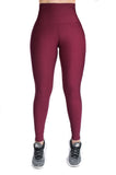 Legging mate deportivo control abdomen color vinotinto