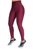 Legging mate deportivo control abdomen color vinotinto