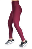 Legging mate deportivo control abdomen color vinotinto