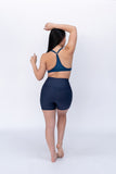 Short mate deportivo control abdomen color azul navy
