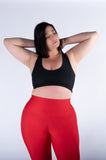 Legging mate deportivo control abdomen color rojo labial