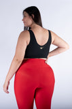 Legging mate deportivo control abdomen color rojo labial