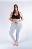 Legging mate deportivo control abdomen color gris plata