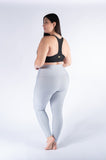 Legging mate deportivo control abdomen color gris plata
