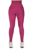 Legging mate deportivo control abdomen color rubí
