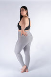 Legging mate deportivo control abdomen color gris ceniza