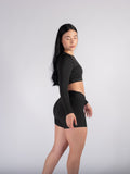 Short fajón bajo mate negro