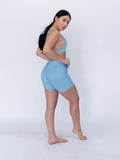 Short fajón bajo jaspeado azul celeste